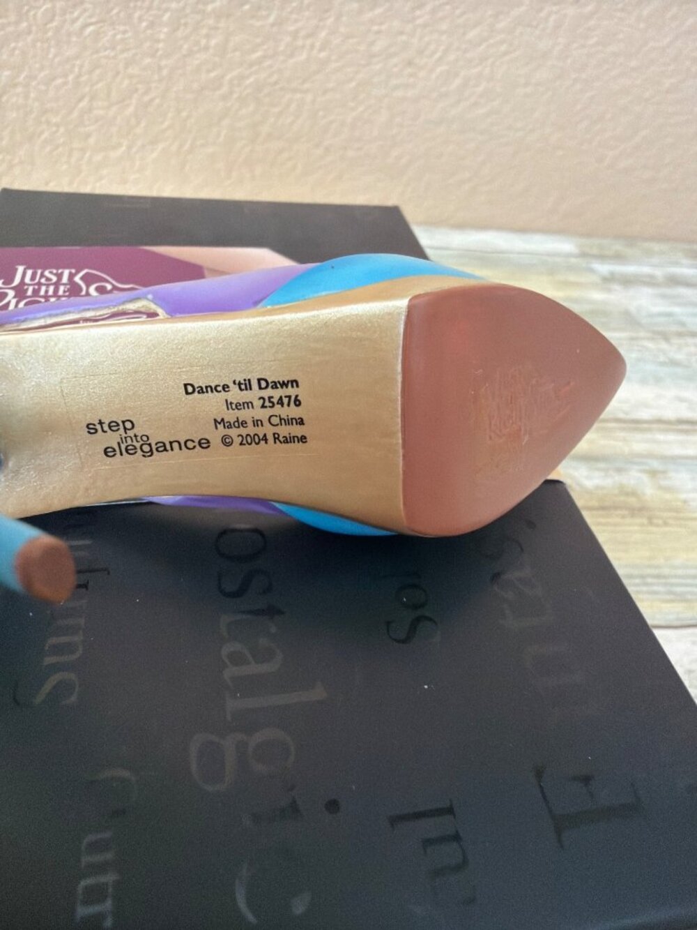 Just The Right Shoe Raine 2004 Dance Til Dawn Mini Shoe Used w/ Box COA #25476 - Picture 10 of 12